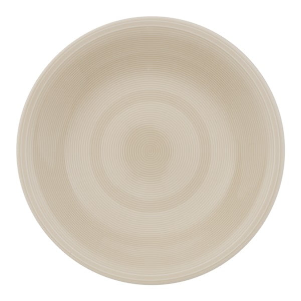 Bielo-béžový porcelánový hlboký tanier Like by Villeroy & Boch, 23,5 cm