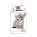 Biele bavlnené detské obliečky na jednolôžko 140x200 cm Kitten "Colour" – Jerry Fabrics