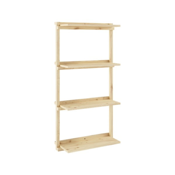 Nástenná knižnica z borovicového dreva v prírodnej farbe 66x127 cm Groove – Karup Design-image-3