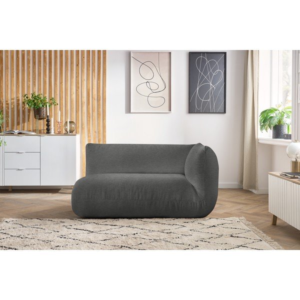 Sivý menčestrový modul pohovky (pravý roh) Lecomte – Bobochic Paris-image-4