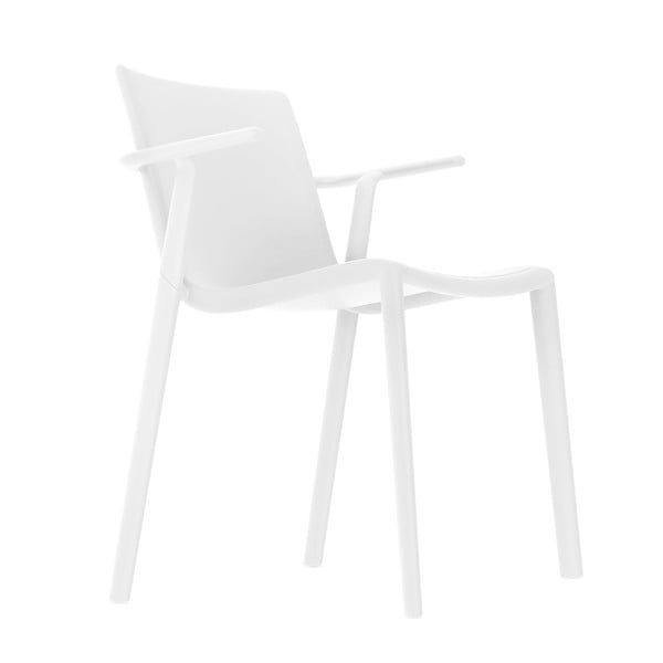 Sada 2 záhradných stoličiek s opierkami v bielej farbe Resol Kat