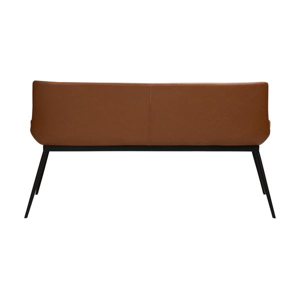 Koňakovohnedá lavica z imitácie kože DAN-FORM Denmark Hype-image-4