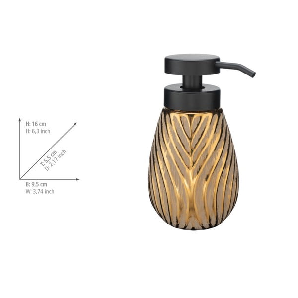 Keramická súprava doplnkov do kúpeľne v zlatej farbe Idro – Wenko-image-3