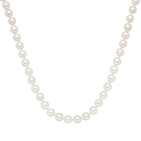 Perlový náhrdelník Muschel, biele perly, ⌀ 10 mm x dĺžka 60 cm