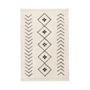 Krémový prateľný ručne tkaný bavlnený koberec 170x240 cm Bereber Rhombs – Lorena Canals