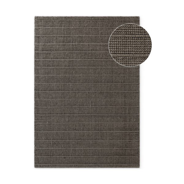 Tmavosivý/tmavohnedý ručne tkaný vlnený koberec 160x230 cm Camden Parker – Ted Baker