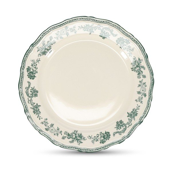 Zelený/slonovinový porcelánový tanier ø 27 cm Cyril – S|P Collection