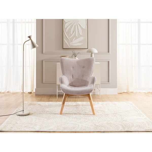 Svetloružové menčestrové kreslo Niko – Ropez-image-1