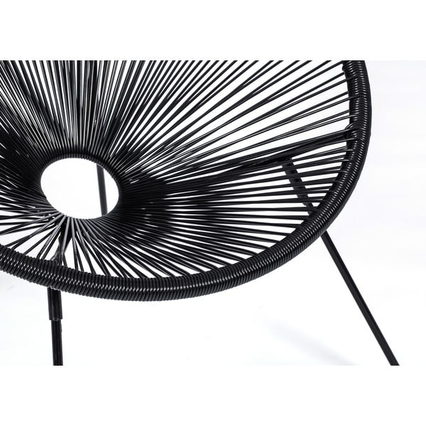 Set čiernych záhradných kresiel Avocado a stolíka Loris, ø 35 cm-image-3