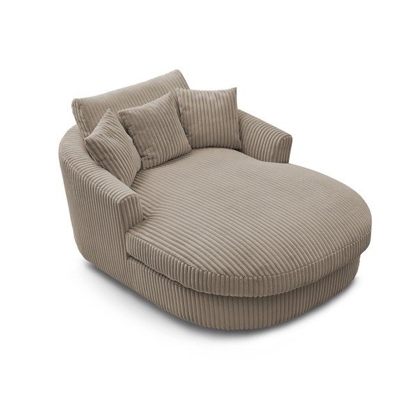 Taupe menčestrové kreslo Belem – Bobochic Paris-image-4