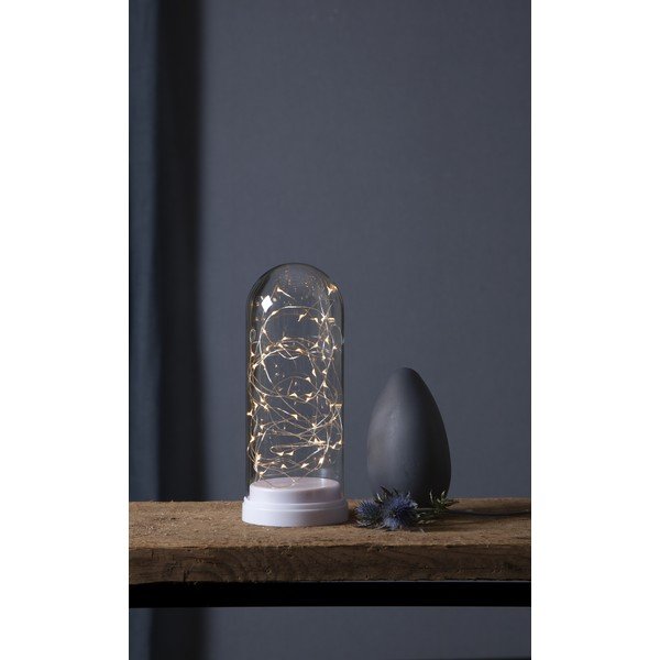 Biela svetelná LED dekorácia Star Trading Glass Dome, výška 25 cm-image-1