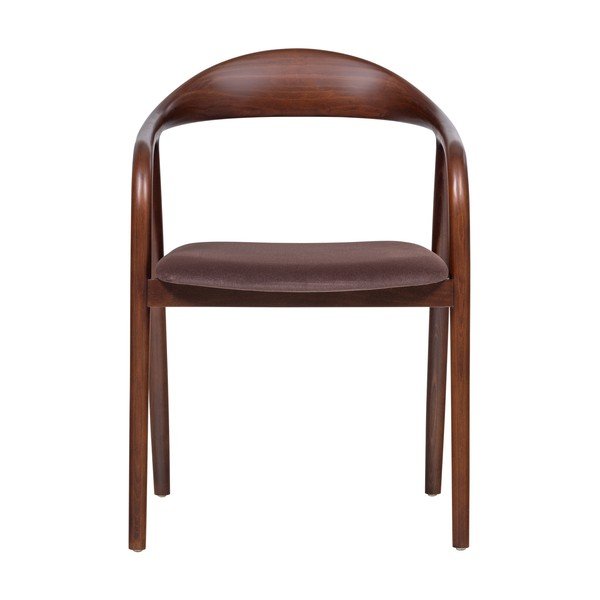 Hnedá jedálenská stolička s podrúčkami z bukového dreva Bran – WOOOD-image-2