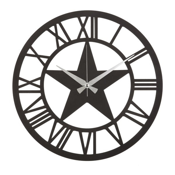 Kovové nástenné hodiny Star, ø 50 cm