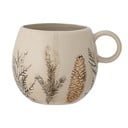 Béžový hrnček s vianočným motívom z kameniny 450 ml Hollie – Bloomingville
