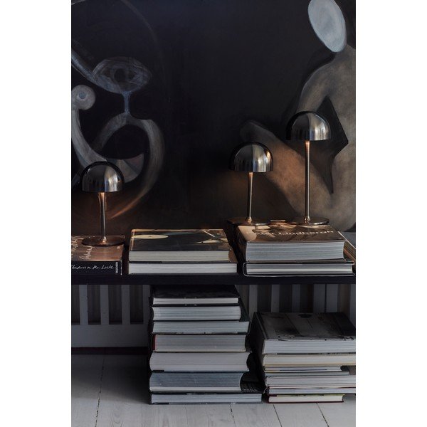 Tmavosivá LED stolová lampa na diaľkové ovládanie s kovovým tienidlom (výška 22 cm) Tim – Sirius-image-1