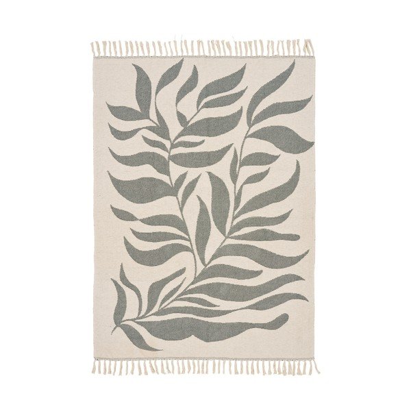 Zelená/béžová bavlnená deka 130x180 cm Loni – House Nordic-image-2