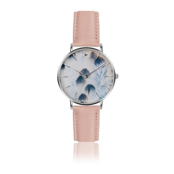 Dámske hodinky s remienkom ružovozlatej farby z pravej kože Emily Westwood Feather