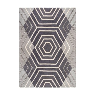 Sivý vlnený koberec Flair Rugs Harlow, 160 x 230 cm