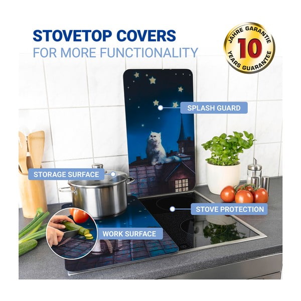 Kryty na sporák v súprave 2 ks z tvrdeného skla 30x52 cm - Maximex-image-4