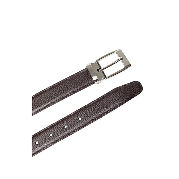 Tmavohnedý kožený pánský opasok Ferruccio Laconi Arv, dĺžka 95 cm-image-1