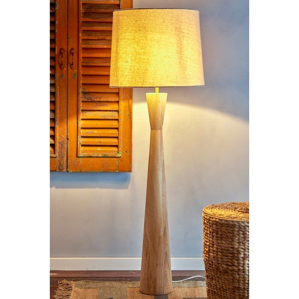 Béžová stojacia lampa s textilným tienidlom (výška 130 cm) Leonor – Bloomingville-image-2