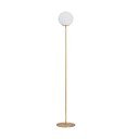 Biela/v zlatej farbe stojacia lampa so skleneným tienidlom (výška  155 cm) Brisia – Kave Home