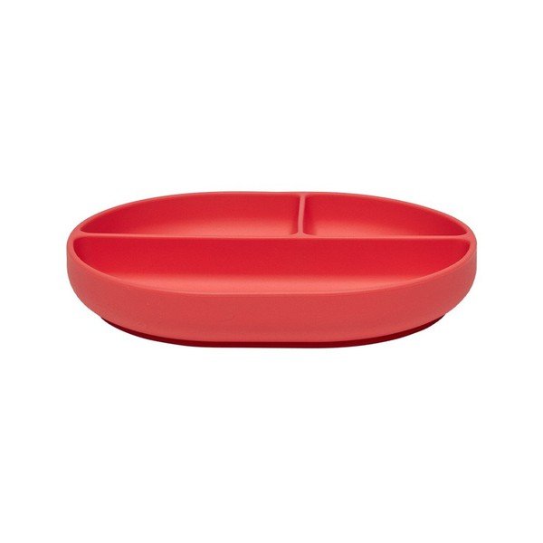 Červený silikónový detský tanier 17x21,5 cm Enkei – OYOY Mini