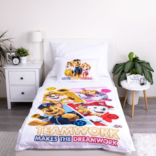 Bavlnené detské obliečky do postieľky 100x135 cm Paw Patrol – Jerry Fabrics-image-1
