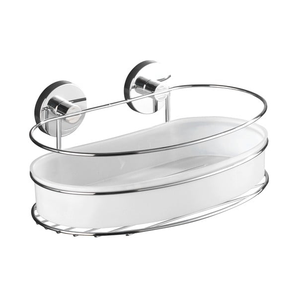 Biela samodržiaca kúpeľňová polička Milazzo – Wenko-image-2