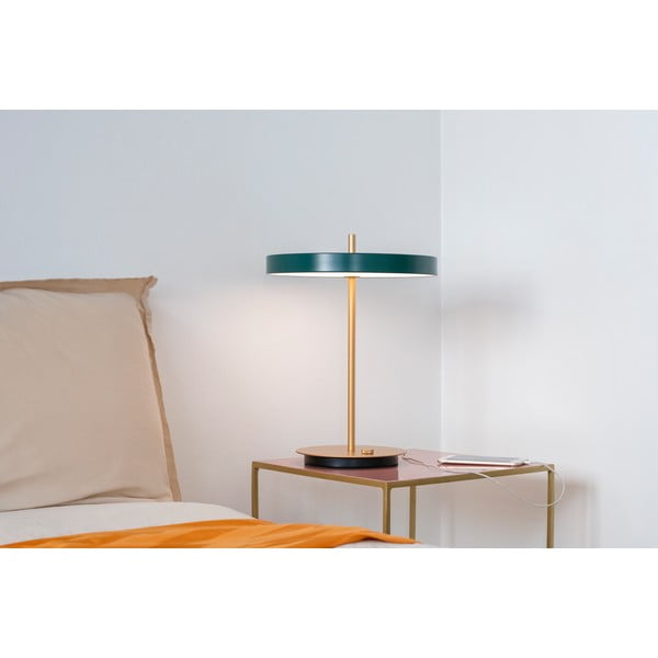 Tmavozelená LED stolová lampa so stmievačom s kovovým tienidlom (výška  41,5 cm) Asteria Table – UMAGE-image-3