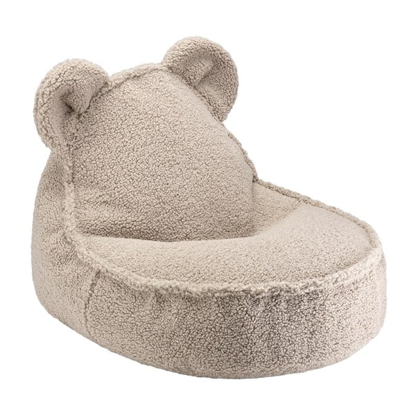 Svetlohnedý detský sedací vak z textílie buklé Bear – Wigiwama