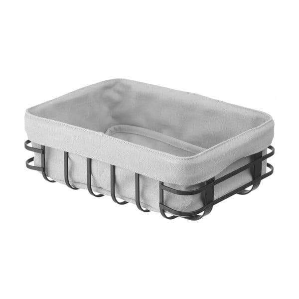 Čierno-sivý kôš na pečivo s textilnou výstelkou Hendi, 18 x 25 cm-image-2