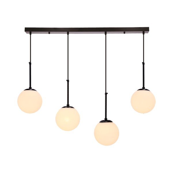 Čierne závesné svietidlo so skleneným tienidlom 15x84 cm Pompei - Candellux Lighting-image-1