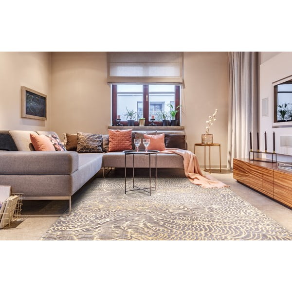 Béžový vlnený koberec 200x300 cm Koi – Agnella-image-1