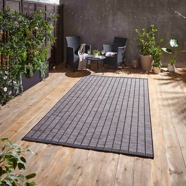 Tmavosivý vonkajší koberec 120x170 cm Santa Monica – Think Rugs-image-1