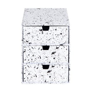 Čierno-biely zásuvkový box s 3 zásuvkami Bigso Box of Sweden Ingrid