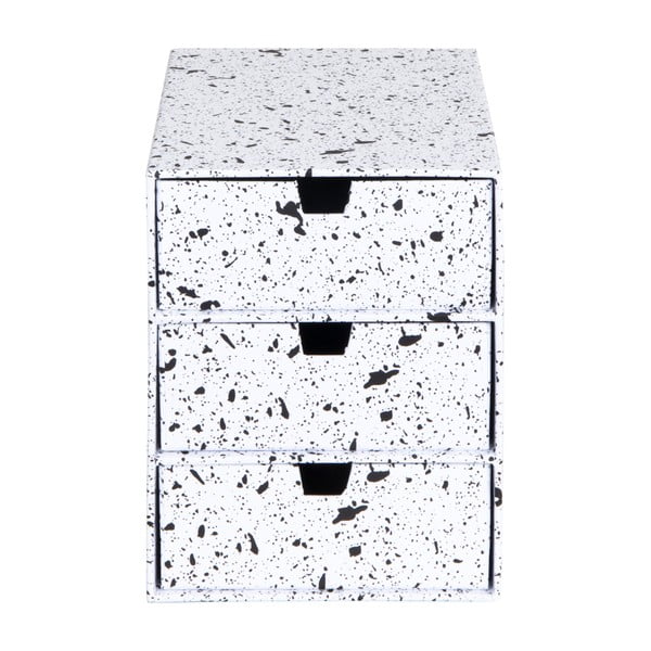 Čierno-biely zásuvkový box s 3 zásuvkami Bigso Box of Sweden Ingrid-image-3