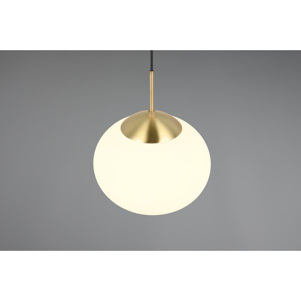 Závesné svietidlo v bielo-zlatej farbe so skleneným tienidlom ø 30 cm Fomento – Trio-image-2