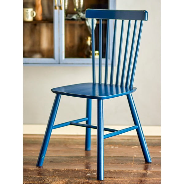 Modré jedálenské stoličky z kaučukového dreva v súprave 2 ks Mill – Bloomingville-image-1