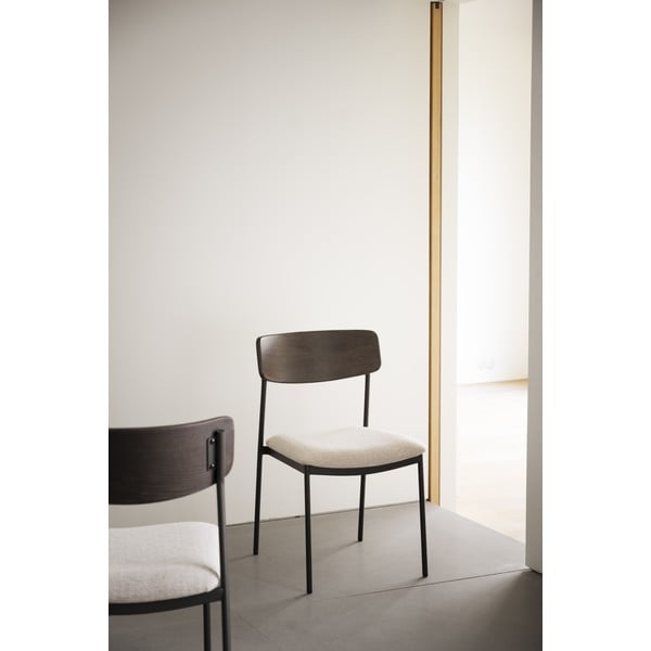 Krémovo-tmavohnedé jedálenské stoličky v súprave 2 ks Maymont – Rowico-image-4