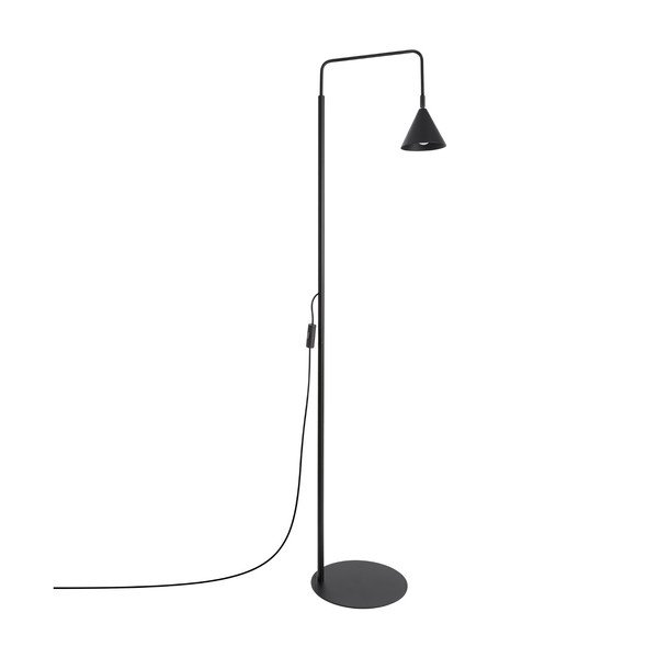 Čierna oceľová stojacia lampa s ohýbateľnou konštrukciou (výška  165 cm) Zylo – Sollux