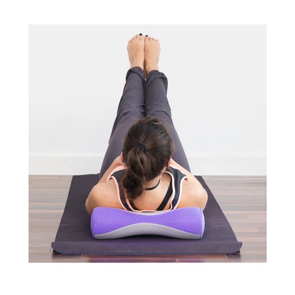 Fialový masážny valček InnovaGoods Vibro Yoga Roll BTK-image-2