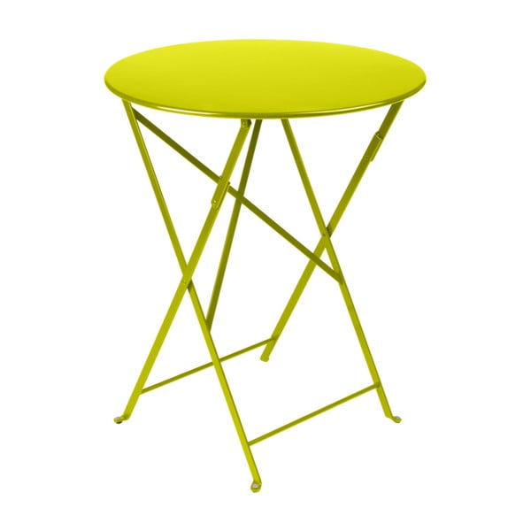 Svetlozelený záhradný stolík Fermob Bistro, ⌀ 60 cm