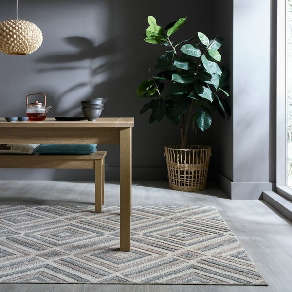 Sivobéžový prateľný koberec 78x150 cm Beckett – Flair Rugs-image-1