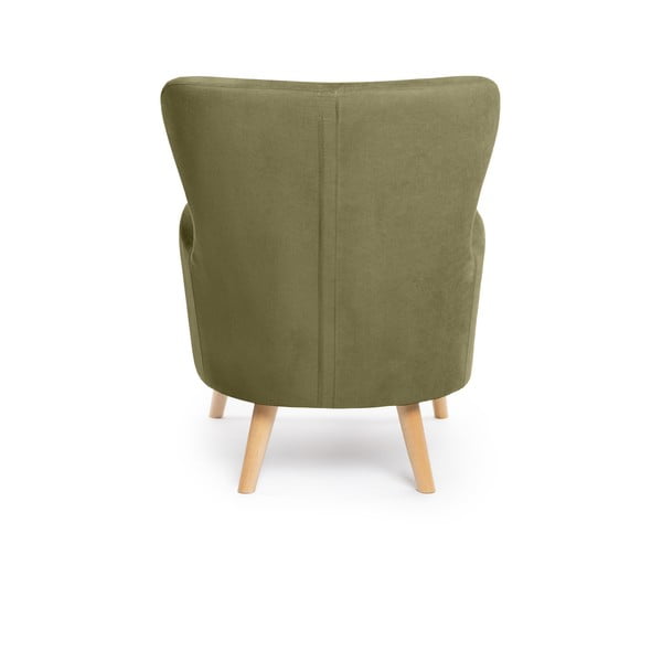 Zelené kreslo ušiak Noemye – Bonami Selection-image-4