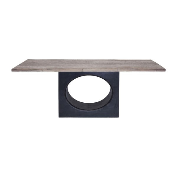 Čierny drevený jedálenský stôl s doskou Kare Design Zipper, 200 × 100 cm