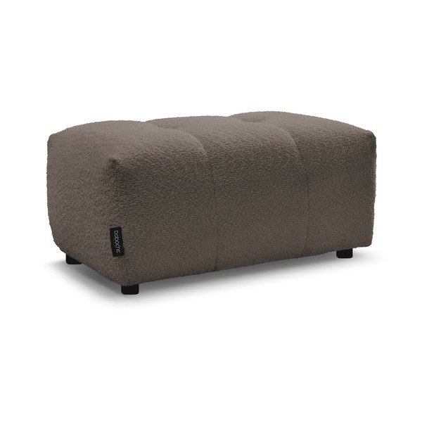 Hnedá podnožka z textílie buklé Roxelane – Bobochic Paris-image-3