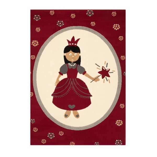 Detský červený koberec Zala Living Princess, 140 × 200 cm