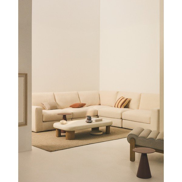 Béžová ženilková rohová pohovka (variabilný roh/do L) Alea – Kave Home-image-1