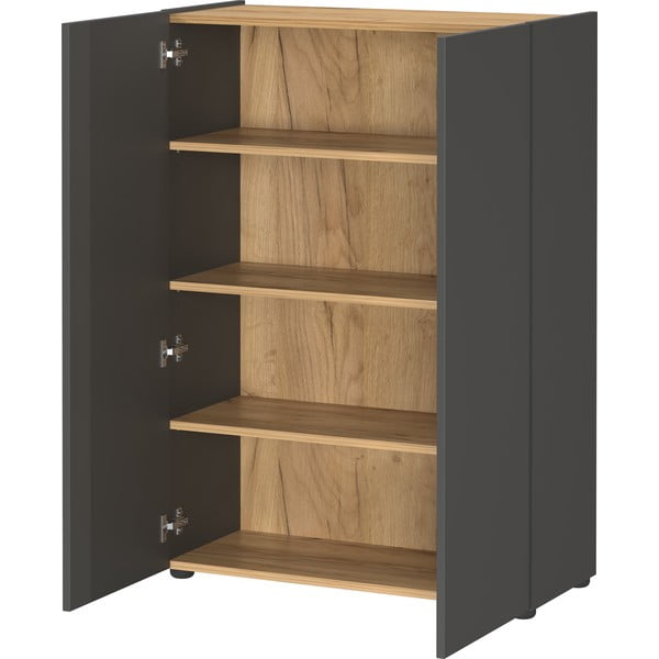 Antracitová predsieňová zostava v dekore duba 104x200x33 cm Alviano – Germania-image-2